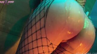 Beauty shower and long toy helped me cum AliceBong