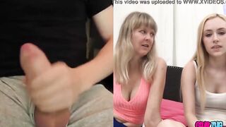 Milf and her Daughter Watching Me Jerk Off on web cam