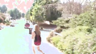 Petite sexy blows a long penis, then gets banged! by Stranger