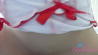 Erotic Nurse Anna Claire Clouds blows and fucks into multiple positions and creams before taking cumshot