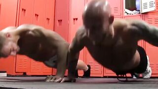 MuscleJockBound.com - Dire Callahan puts subs through hazing with calisthenics