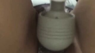 She strips and squeals as wand hits wet spot as voyeur films