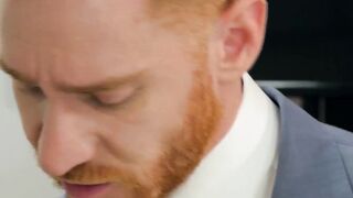 Ginger hottie Leander feeding Andy Stars holes with his meaty shaft
