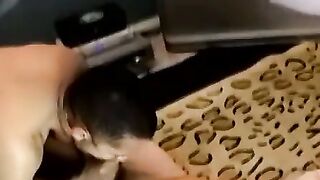 JoeSchmoeXXX.com - Black amateur blows huge lover's dick and takes anal dick with del