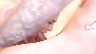 Tattooed Amateur Gives Blowjob on Webcam Hoe 2