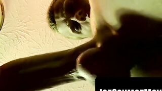 Hairy amateur shaves cock for solo cum triumph