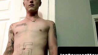 Hairy amateur shaves cock for solo cum triumph