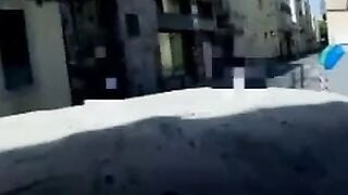 Naughty Asian GF with Big Boobs Gives a Public Blowjob