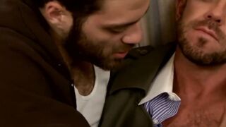 Bald Matt Stevens sucks cock before getting ass fucked