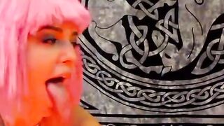 Long Tongue Tease on Webcam
