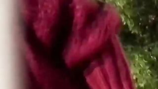 Asian girls unload their full bladders outdoors