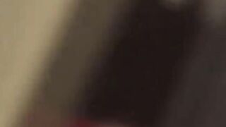 Her long bush gets drenched in the warm stream of her pee