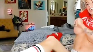 Busty Amateur Babe Coco Fucks Herself with a Dildo