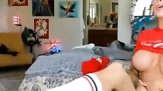 Busty Amateur Babe Coco Fucks Herself with a Dildo