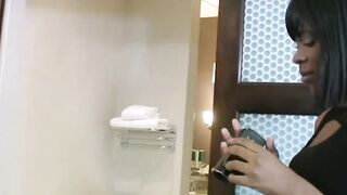 Ebony Patricia Roxxx and friends ride mature man's sausage