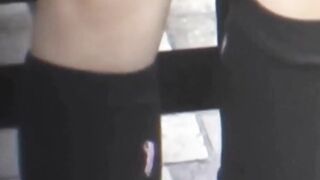 This Japanese sweetie nabbed on cam vag rubbing outdoors