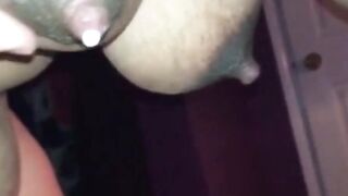 Big-Titted Amateur Squirts in Stockings and Tights on Webcam