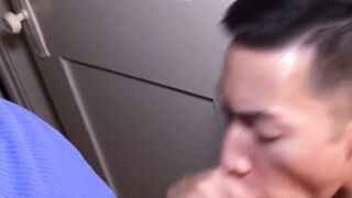 My BBC paints super aroused David Aces face with hot cum