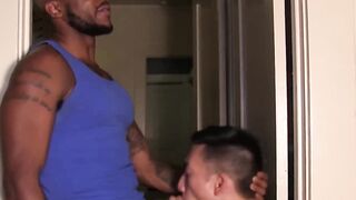 My BBC paints super aroused David Aces face with hot cum