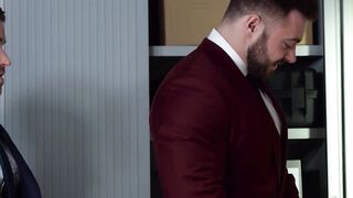 Muscle stud Derek bolt deep fucking Gabriel Cross with powerful thrusts