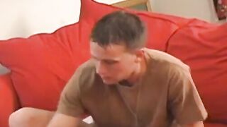 MilitaryHunk.com - Young military recruit jerks off his big erect cock with a firm gr