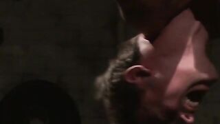 Muscular gymnast Scott Harbor takes various types of BDSM torment
