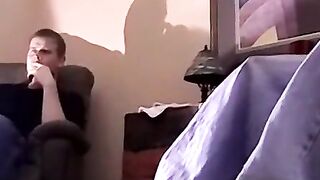Fat cock jerking ends with mature facial painting
