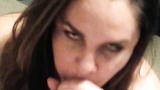 Kinky MILF's First Cum-Eating Video