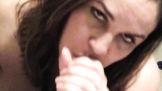 Kinky MILF's First Cum-Eating Video