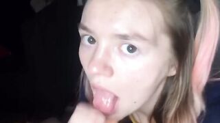 Cute Teen Gets a Surprise Facial in POV Video