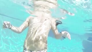 Keisha Grey and friends achieve poolside orgasm