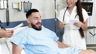 Buffed patient Peter Green rams me and two other doctors