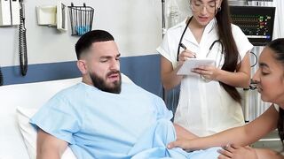 Buffed patient Peter Green rams me and two other doctors