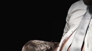 Adam Snow floods Lane Coltens gaping ass with thick sperm