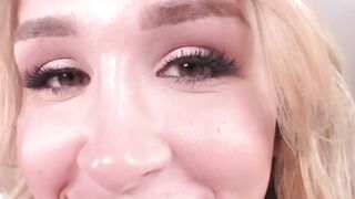 Audrey Miles rides Angelina Please hard trans cock like a pro