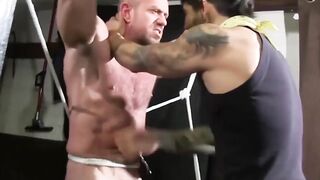 MuscleJockBound.com - Draven Torres electrifies and sucks cop Matt Stevens