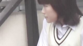 Skirted woman cleans her slit post accidental urine leak