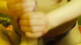 Big Tits Brunette Pleases Her Man on Webcam