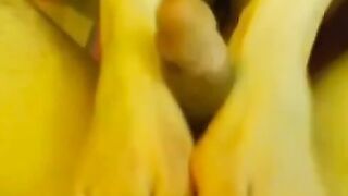 Big Tits Brunette Pleases Her Man on Webcam