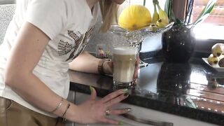 Coffee, Blowjob, and Cum with my Best Friend