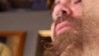 Very hairy Mr Stocky worships pits and hard dick