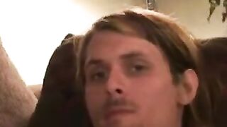 Skinny amateur jerks his small hard cock and blows load
