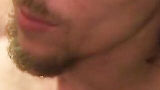 Skinny amateur jerks his small hard cock and blows load