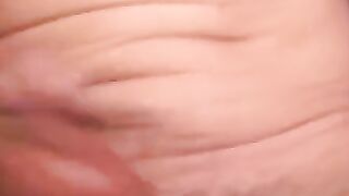 Skinny mature man gets handjob while stroking his cock