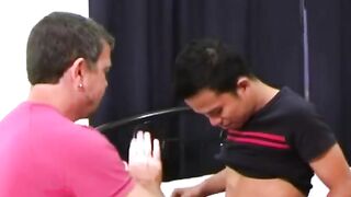 Smooth twinks ass stretched wide by hairy daddy rough