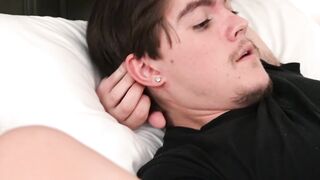 Stepmom Anya Olsen grinding against stepsons hardon as they share bed