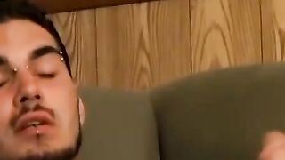 Pierced straight thug talks dirty while working his dick