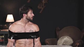 Hairy dude entered wrong house and subjected to BDSM by busty Arson Leigh