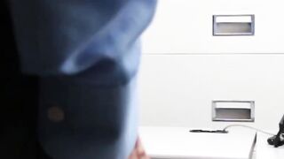 Filthy Rich pounds brunette Penelope Reed in the office