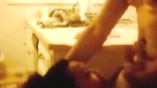 Indonesian Maid Blowjob in the Kitchen